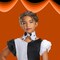 Kids Cruella Costume Disney Villain Dress with Fur Trim and Collar